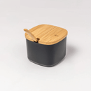 Açucareiro Lume Preto com Tampa de Bambu 200ml