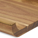 Bandeja em Madeira e Metal Marrom 37,5cm